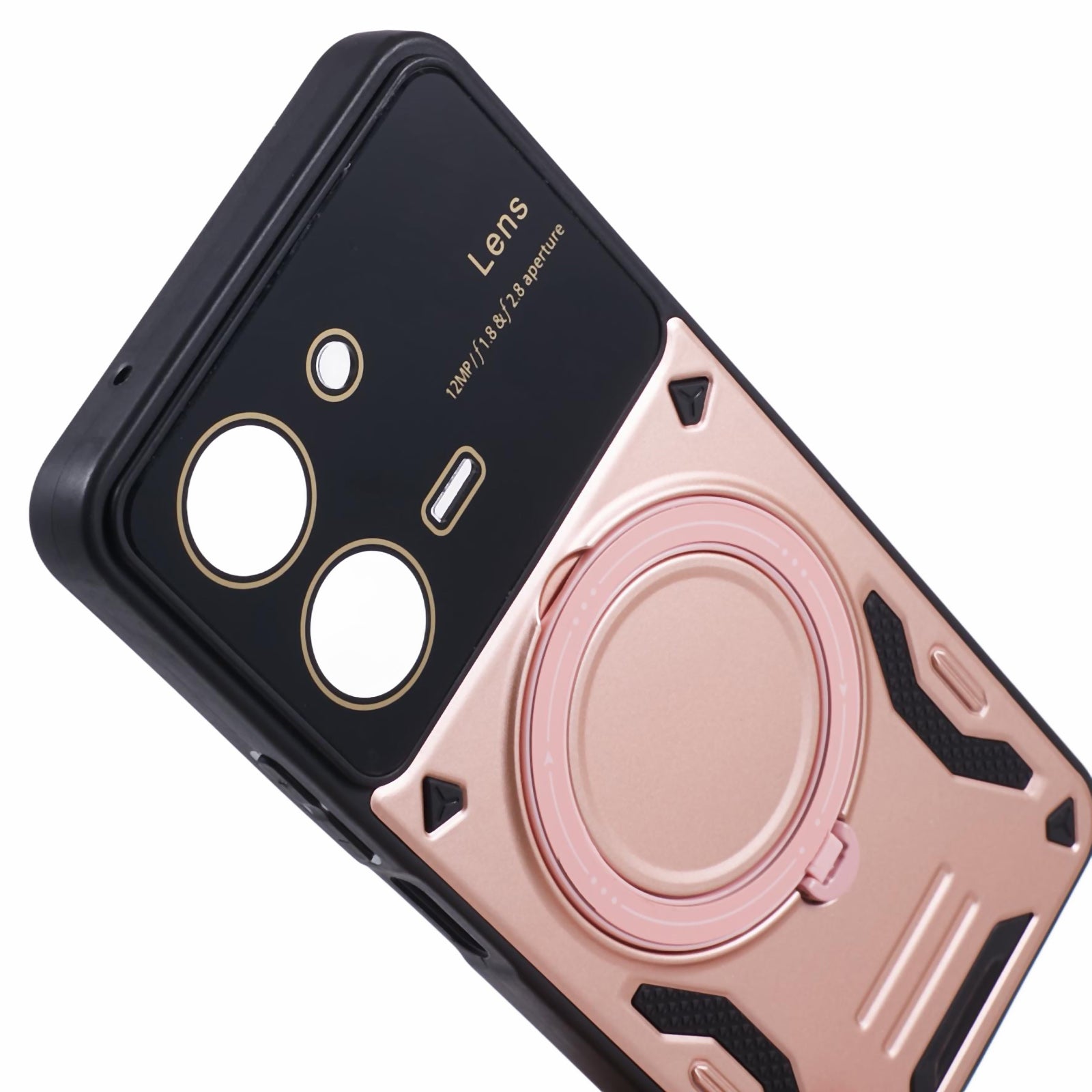 For vivo Y36 5G (Global) / Y36 4G (Global) Phone Case PC+TPU Cover with Rotating Magnetic Ring Kickstand