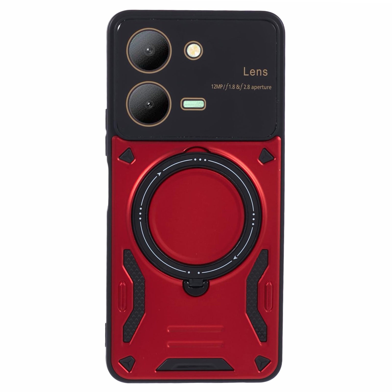For vivo Y36 5G (Global) / Y36 4G (Global) Phone Case PC+TPU Cover with Rotating Magnetic Ring Kickstand