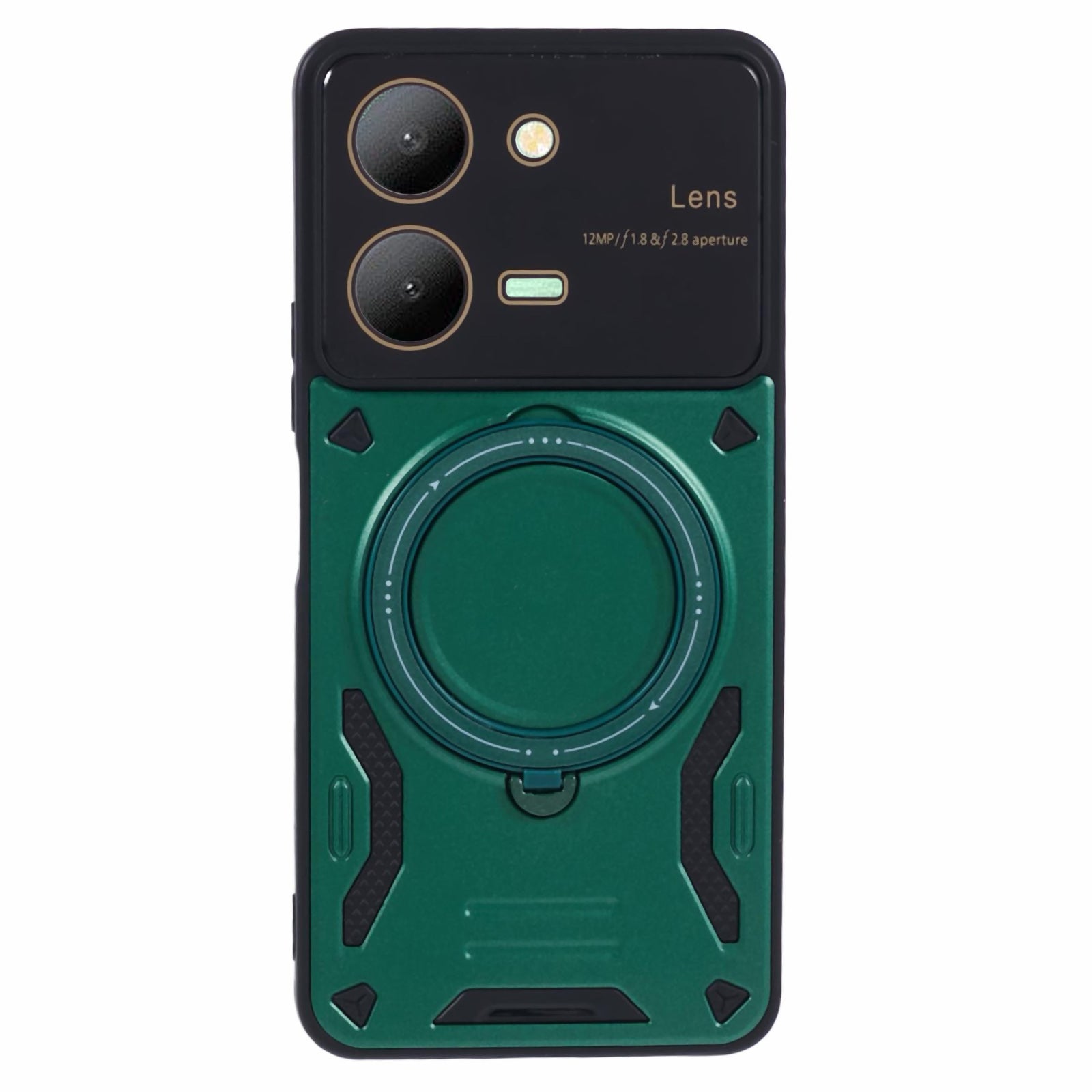 For vivo Y36 5G (Global) / Y36 4G (Global) Phone Case PC+TPU Cover with Rotating Magnetic Ring Kickstand