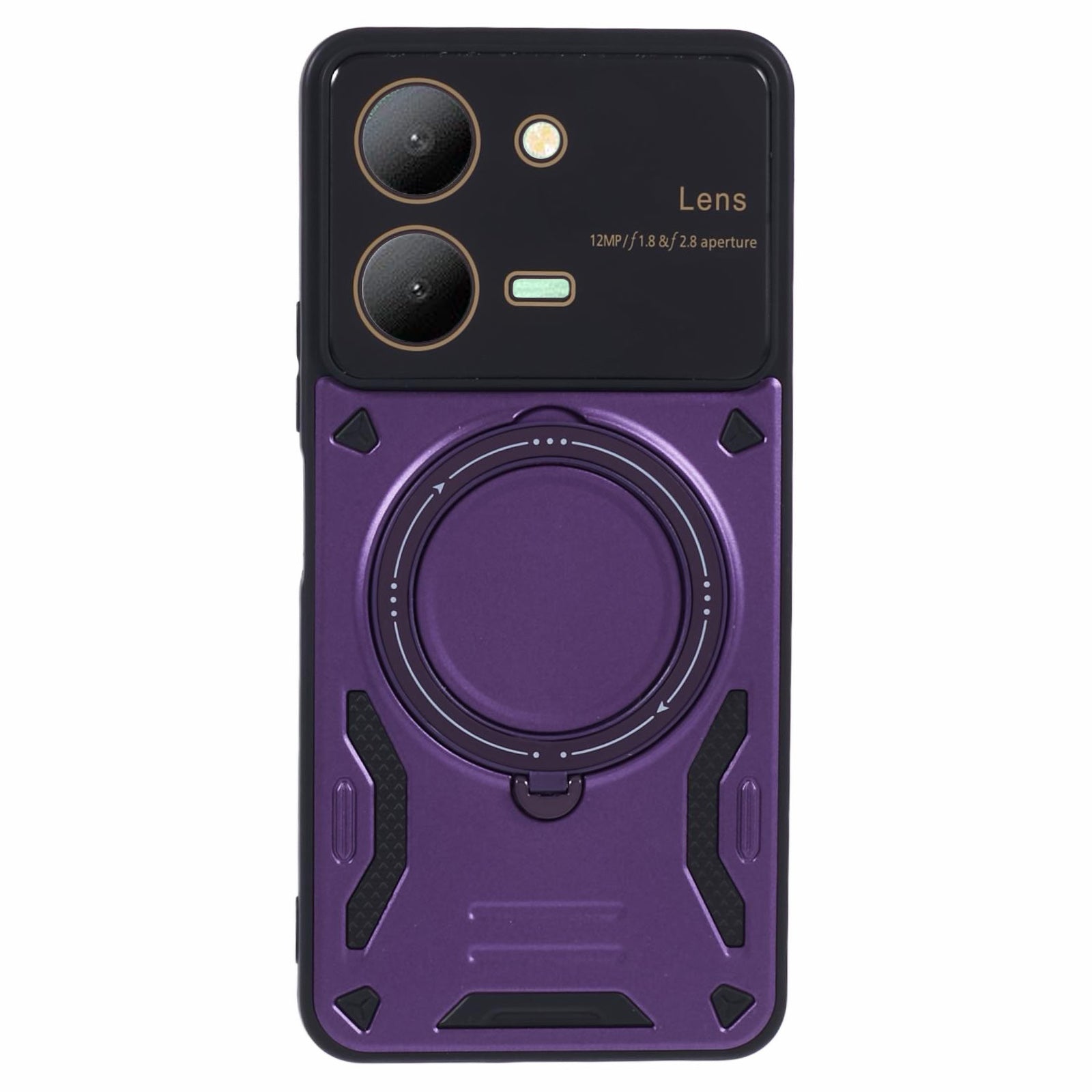 For vivo Y36 5G (Global) / Y36 4G (Global) Phone Case PC+TPU Cover with Rotating Magnetic Ring Kickstand