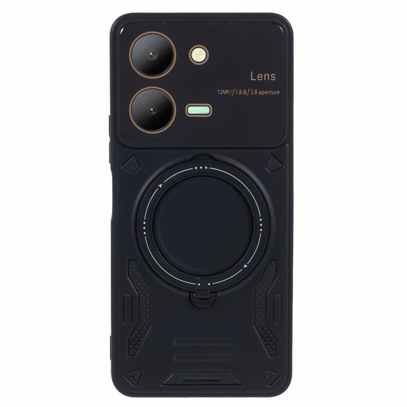 For vivo Y36 5G (Global) / Y36 4G (Global) Phone Case PC+TPU Cover with Rotating Magnetic Ring Kickstand