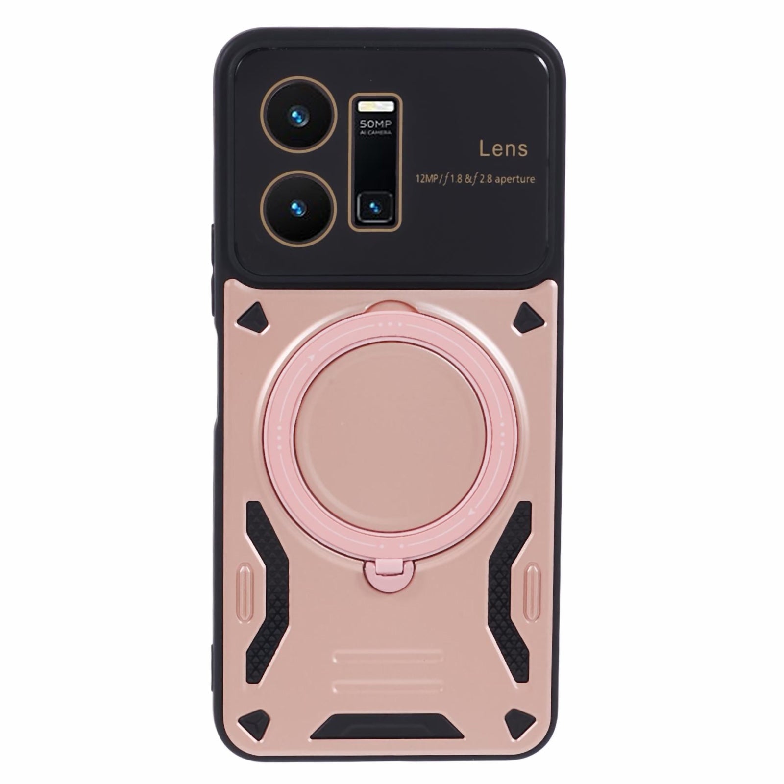 For vivo Y35 4G (2022) / Y22s 4G / Y22 4G Magnetic Case PC+TPU Kickstand Back Phone Cover