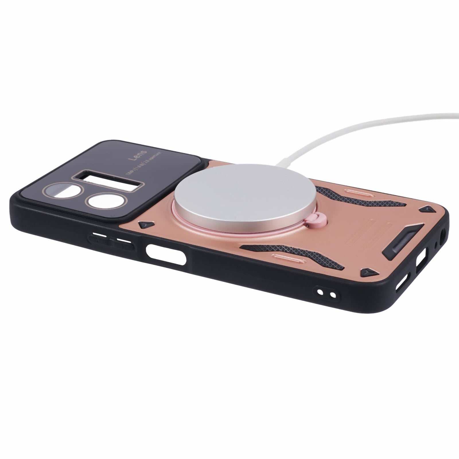 For vivo Y35 4G (2022) / Y22s 4G / Y22 4G Magnetic Case PC+TPU Kickstand Back Phone Cover
