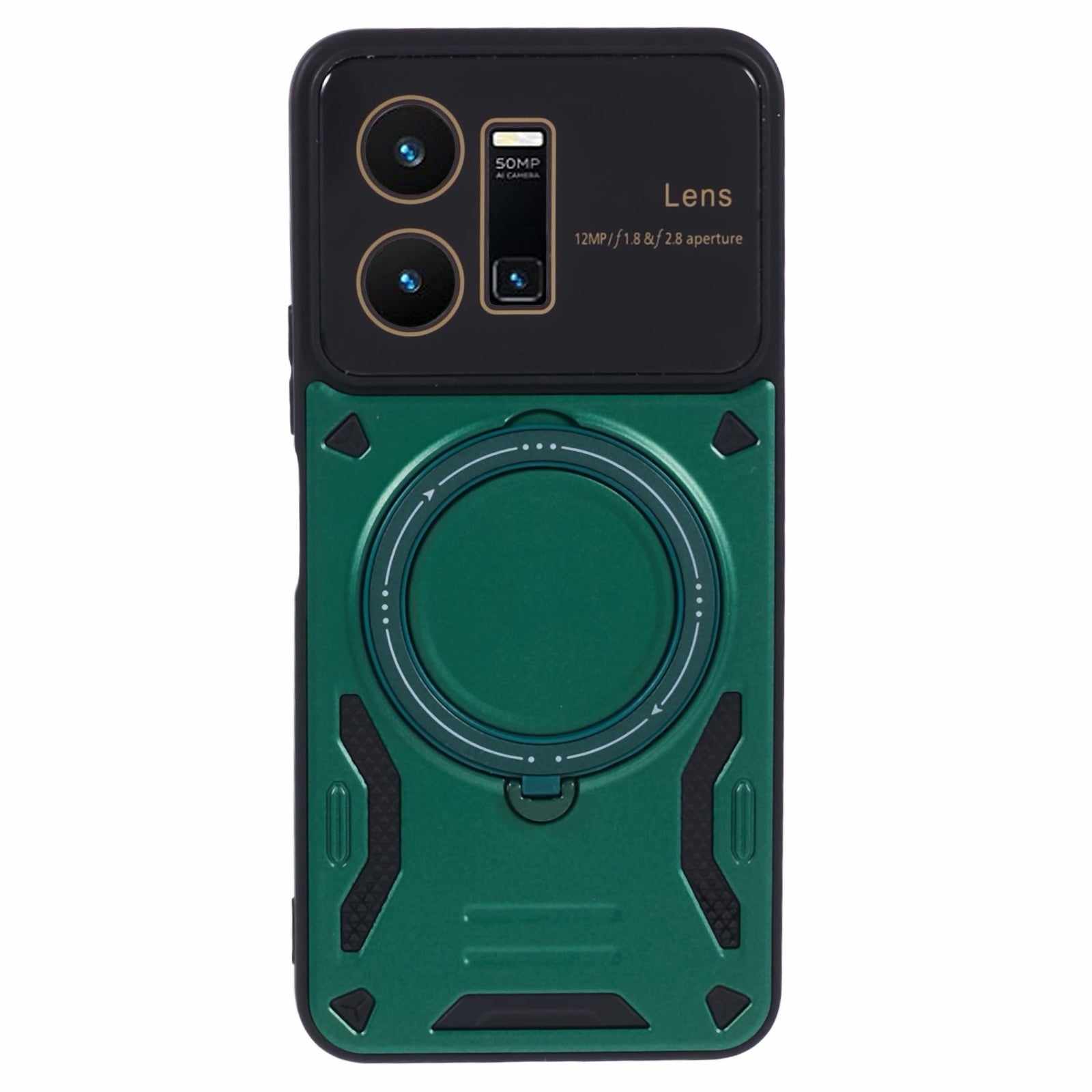 For vivo Y35 4G (2022) / Y22s 4G / Y22 4G Magnetic Case PC+TPU Kickstand Back Phone Cover