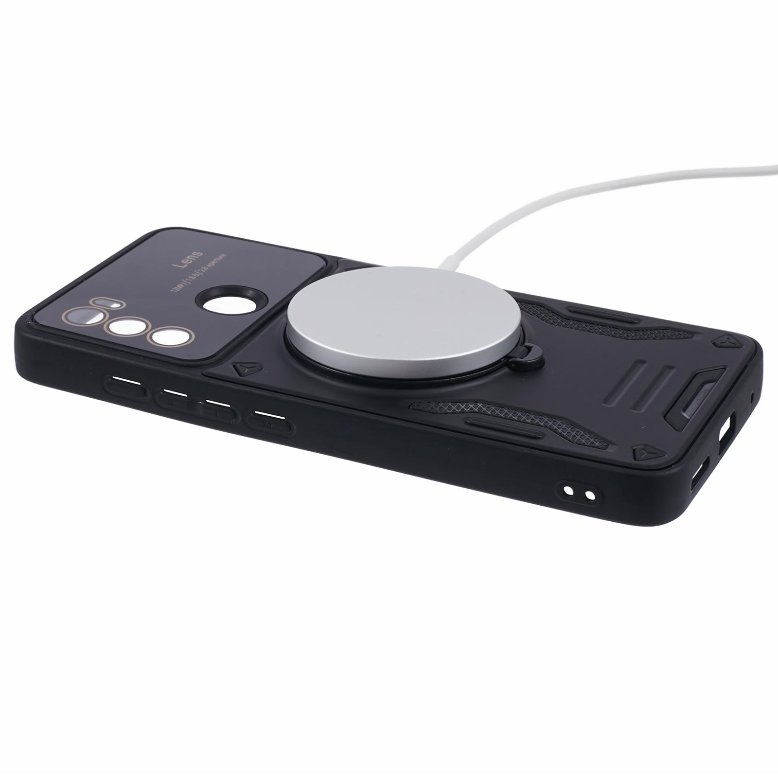 For Motorola Moto G60 Case Magnetic Ring Kickstand PC+TPU Anti-drop Protective Shell
