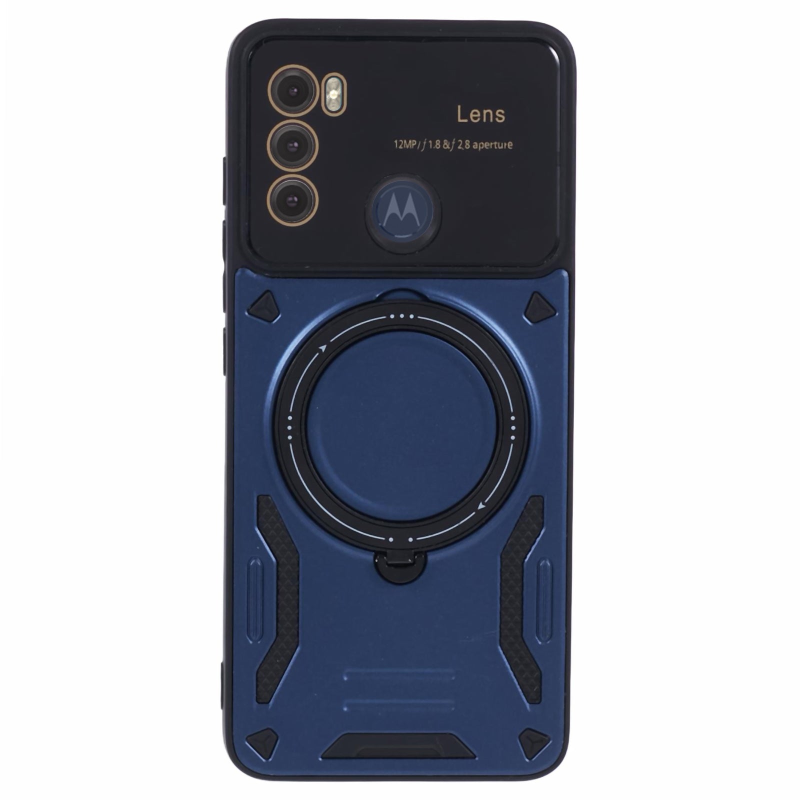 For Motorola Moto G60 Case Magnetic Ring Kickstand PC+TPU Anti-drop Protective Shell