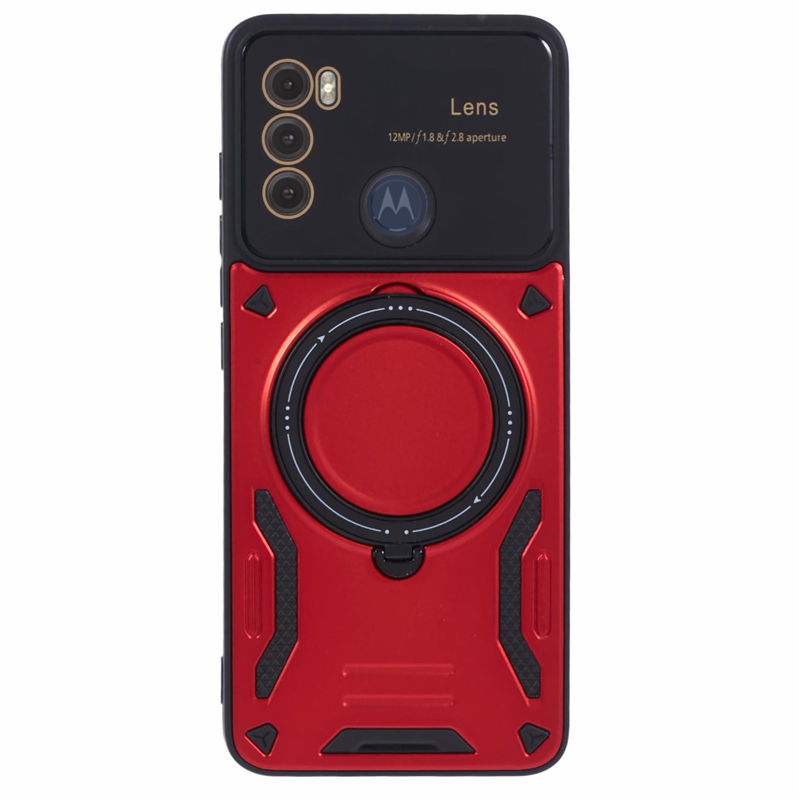 For Motorola Moto G60 Case Magnetic Ring Kickstand PC+TPU Anti-drop Protective Shell