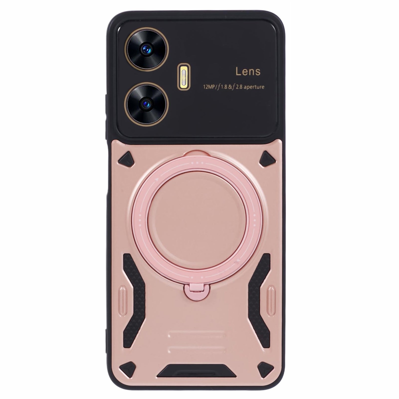 For Realme C55 / Narzo N55 4G Case PC+TPU Kickstand Phone Cover Compatible with MagSafe