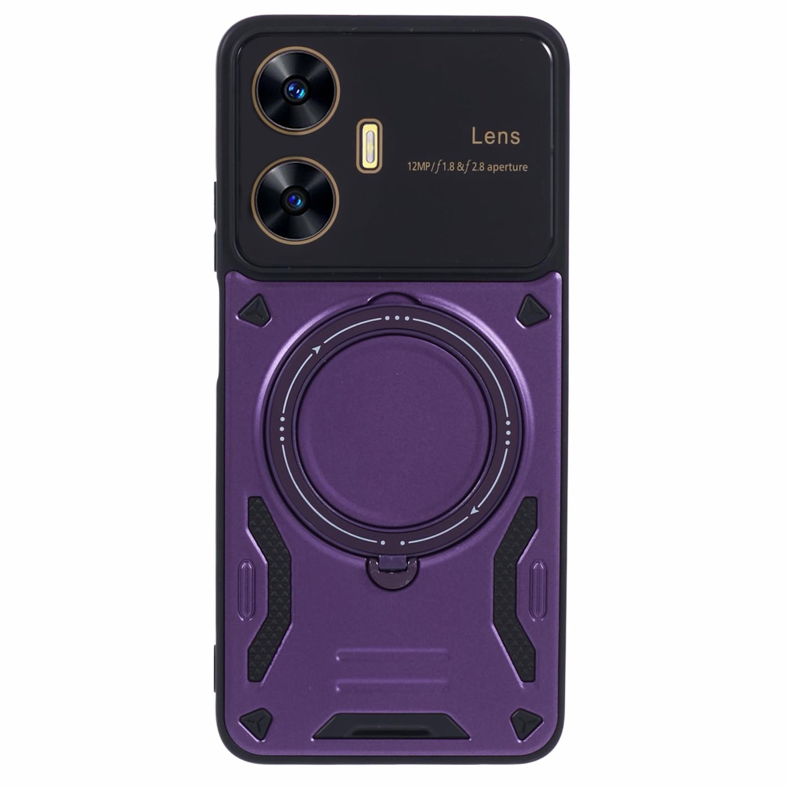 For Realme C55 / Narzo N55 4G Case PC+TPU Kickstand Phone Cover Compatible with MagSafe