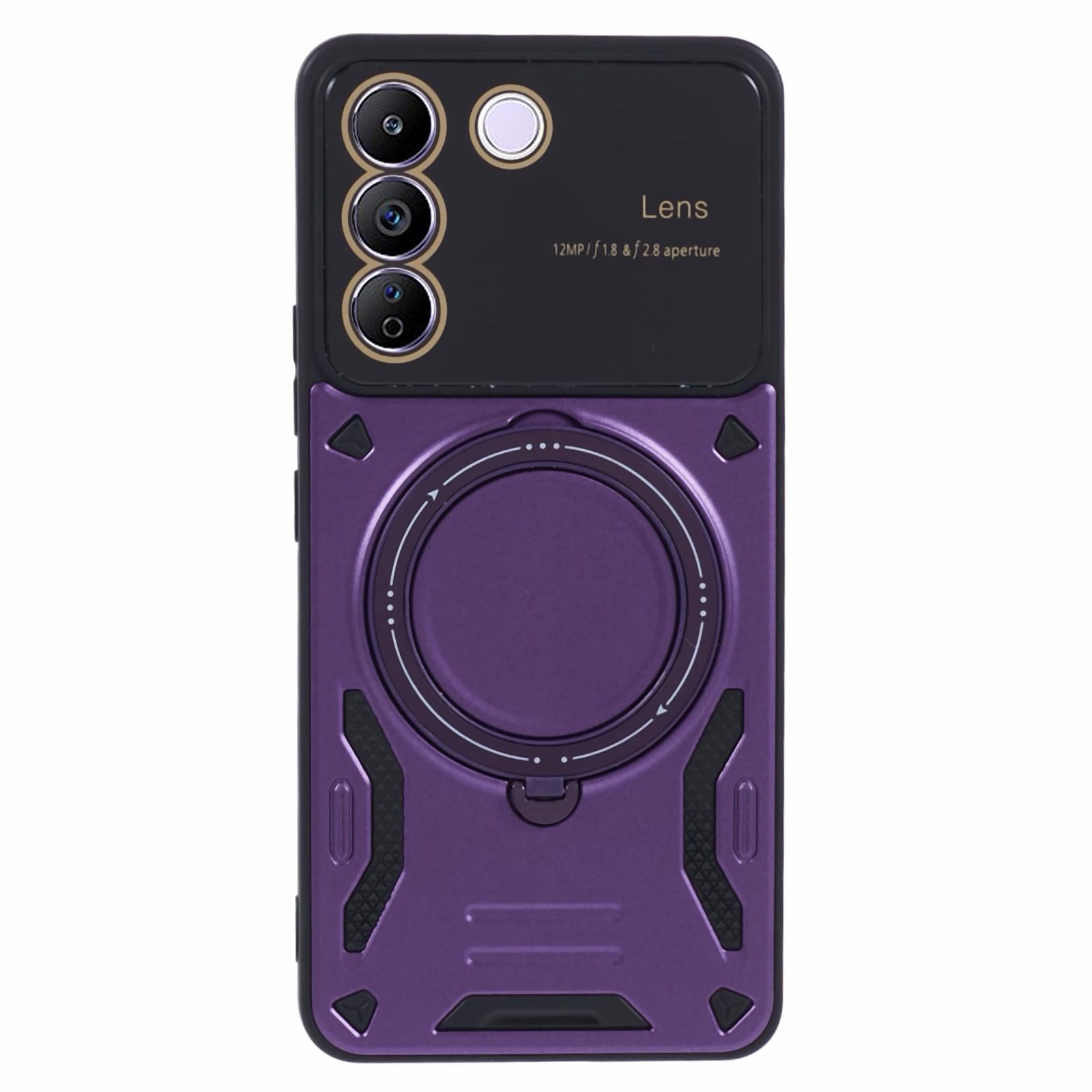 For vivo V27e 4G Kickstand Case Anti-Drop PC+TPU Phone Cover Compatible with MagSafe