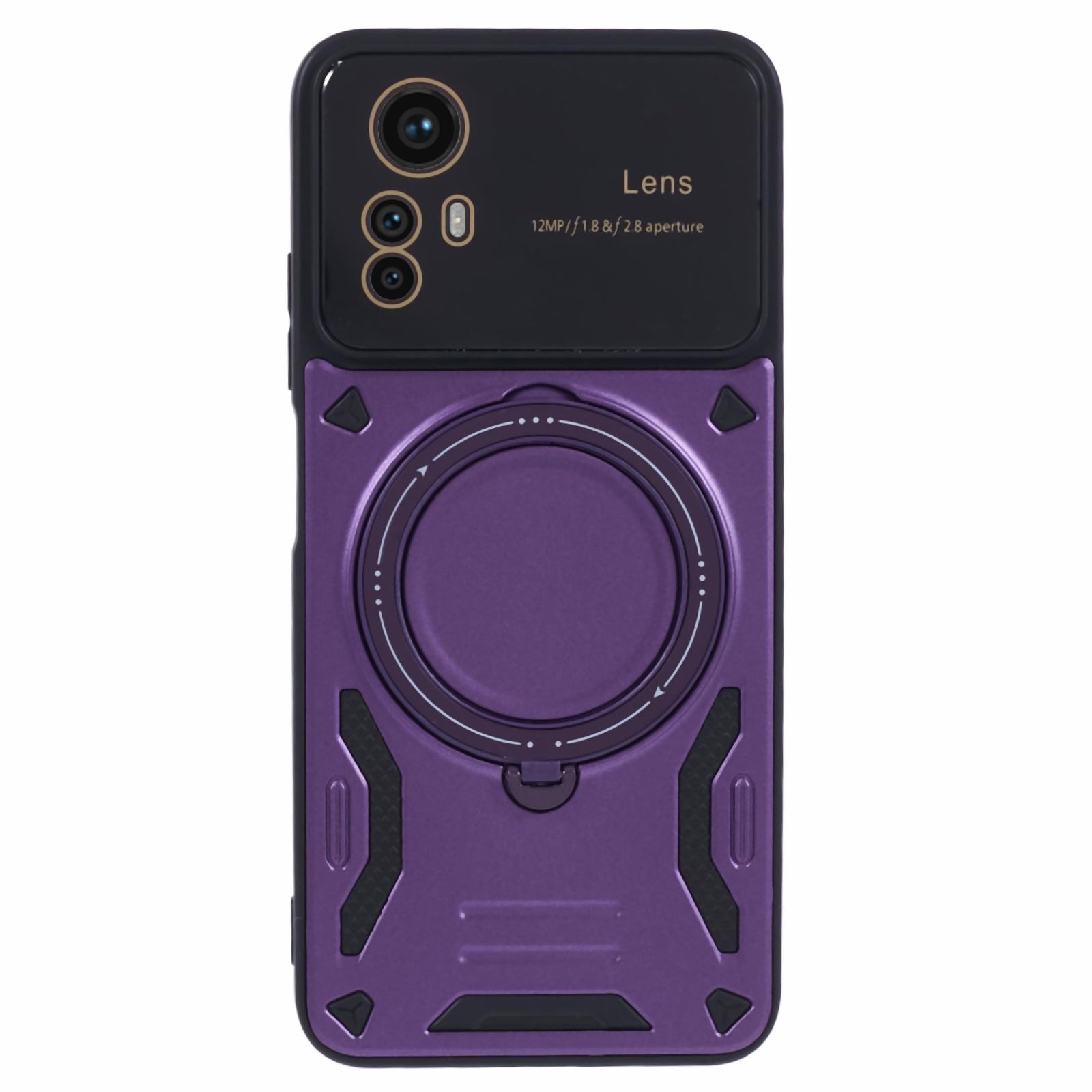 For Xiaomi Redmi Note 12S 4G Protective Case PC+TPU Kickstand Phone Cover Compatible with MagSafe