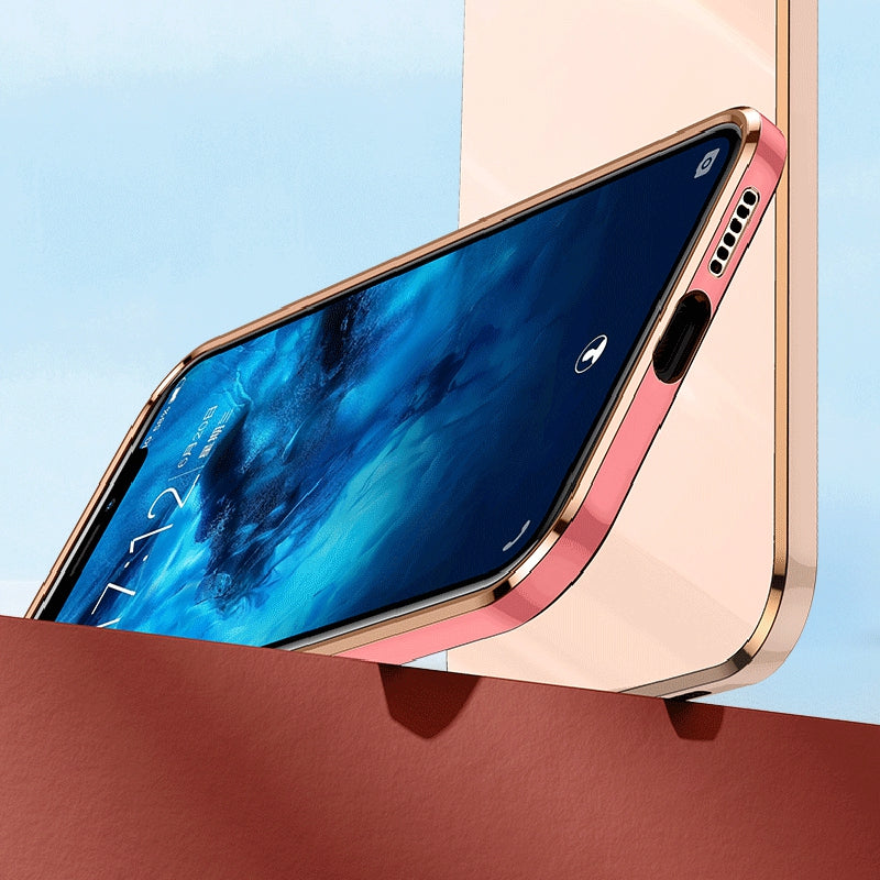 XINLI For Honor X8 5G Case TPU Protection Phone Cover Electroplating Gold Edge