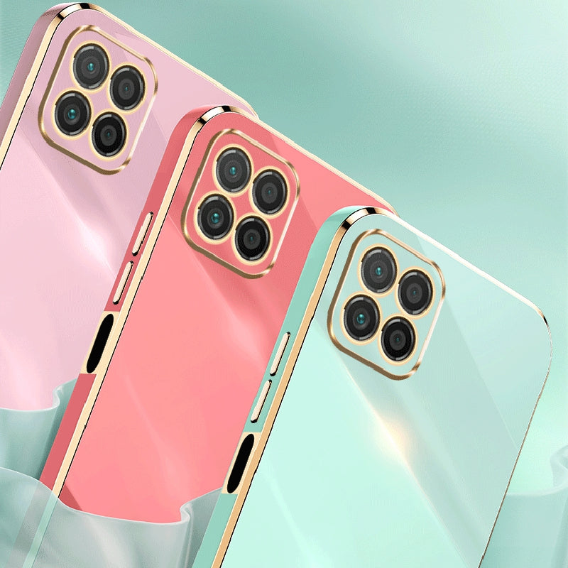 XINLI For Honor X8 5G Case TPU Protection Phone Cover Electroplating Gold Edge