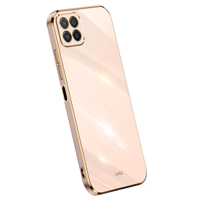 XINLI For Honor X8 5G Case TPU Protection Phone Cover Electroplating Gold Edge