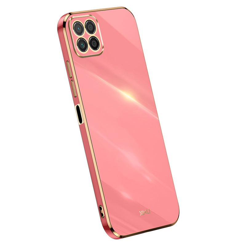 XINLI For Honor X8 5G Case TPU Protection Phone Cover Electroplating Gold Edge