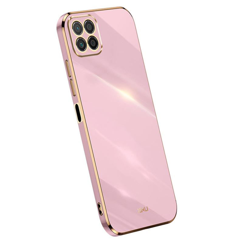 XINLI For Honor X8 5G Case TPU Protection Phone Cover Electroplating Gold Edge
