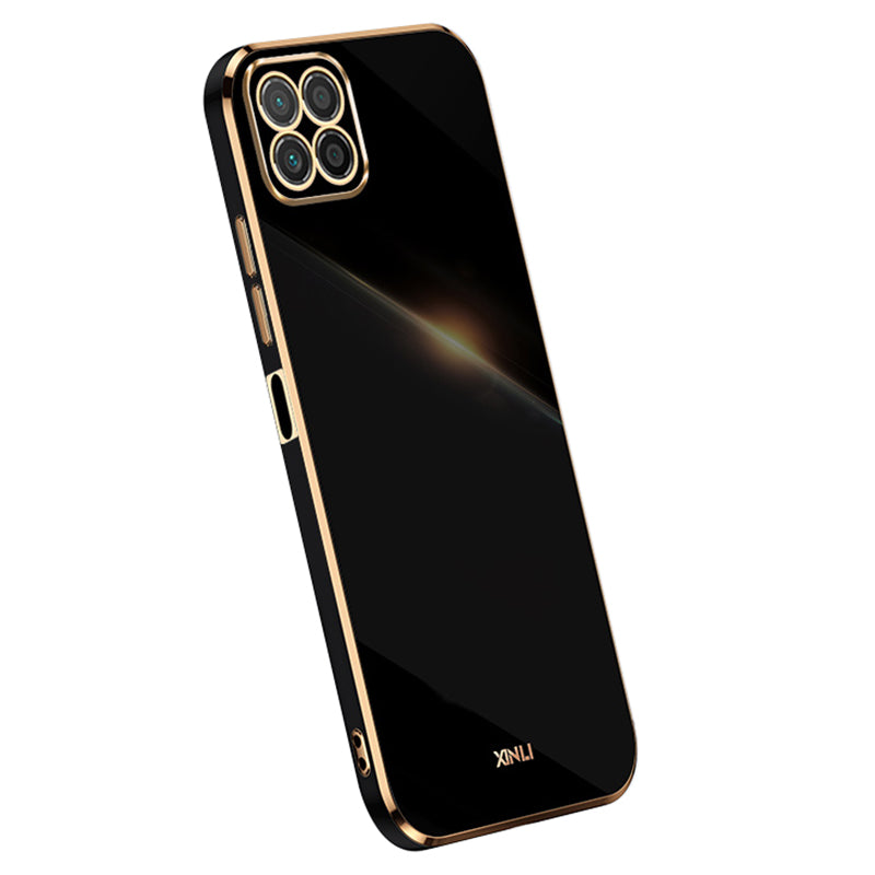 XINLI For Honor X8 5G Case TPU Protection Phone Cover Electroplating Gold Edge
