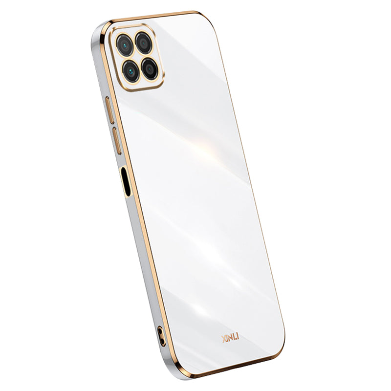 XINLI For Honor X8 5G Case TPU Protection Phone Cover Electroplating Gold Edge