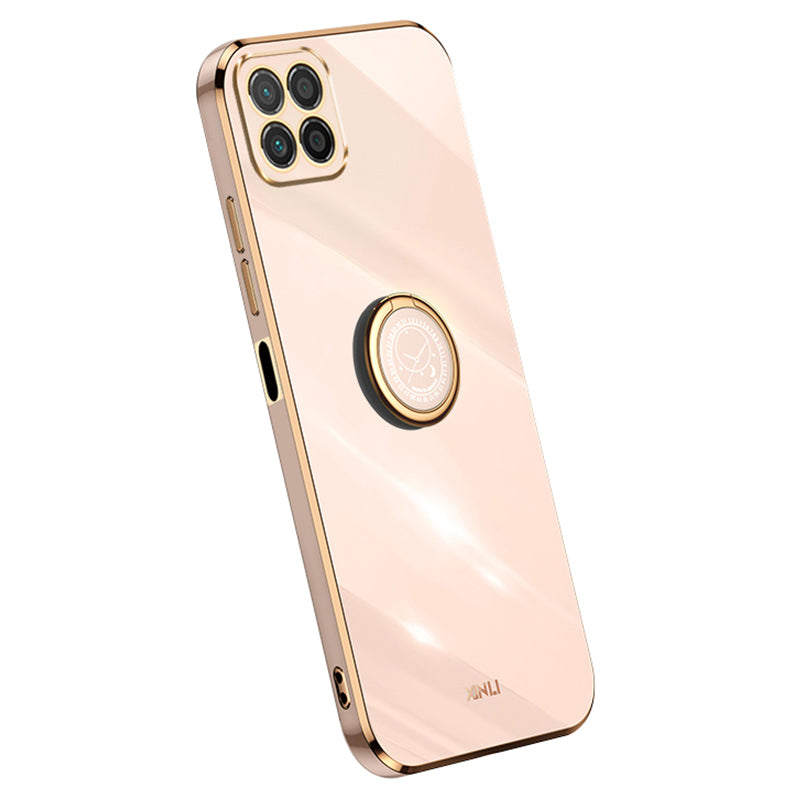 XINLI For Honor X8 5G TPU Case Electroplating Edge Kickstand Protective Cover
