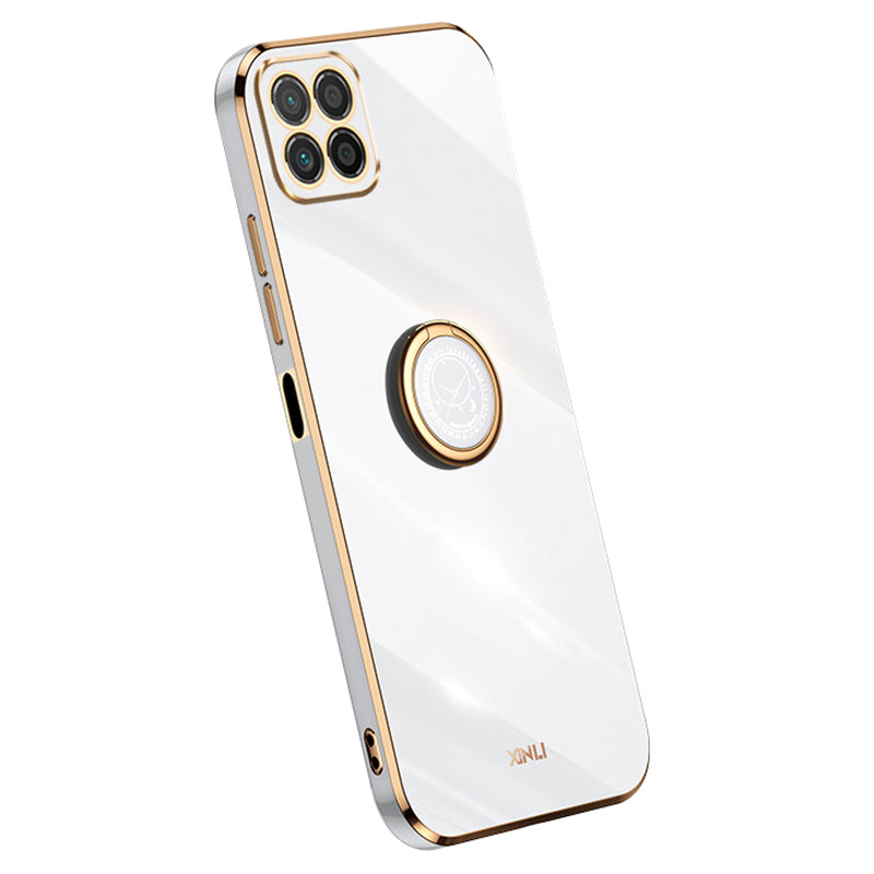 XINLI For Honor X8 5G TPU Case Electroplating Edge Kickstand Protective Cover