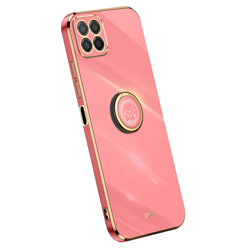 XINLI For Honor X8 5G TPU Case Electroplating Edge Kickstand Protective Cover