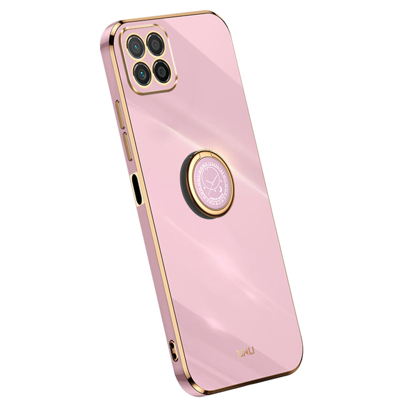 XINLI For Honor X8 5G TPU Case Electroplating Edge Kickstand Protective Cover