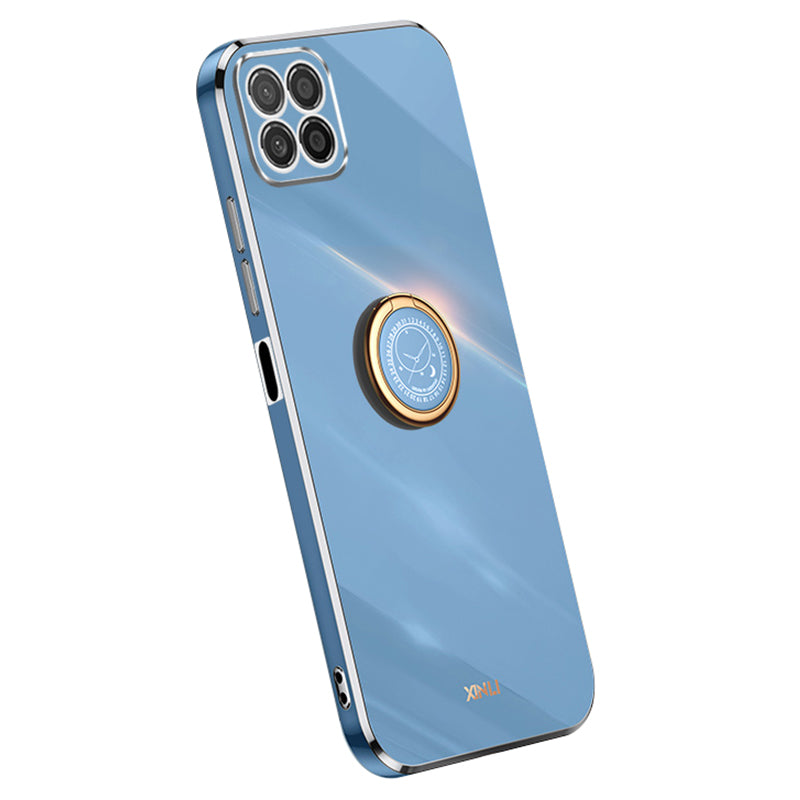 XINLI For Honor X8 5G TPU Case Electroplating Edge Kickstand Protective Cover