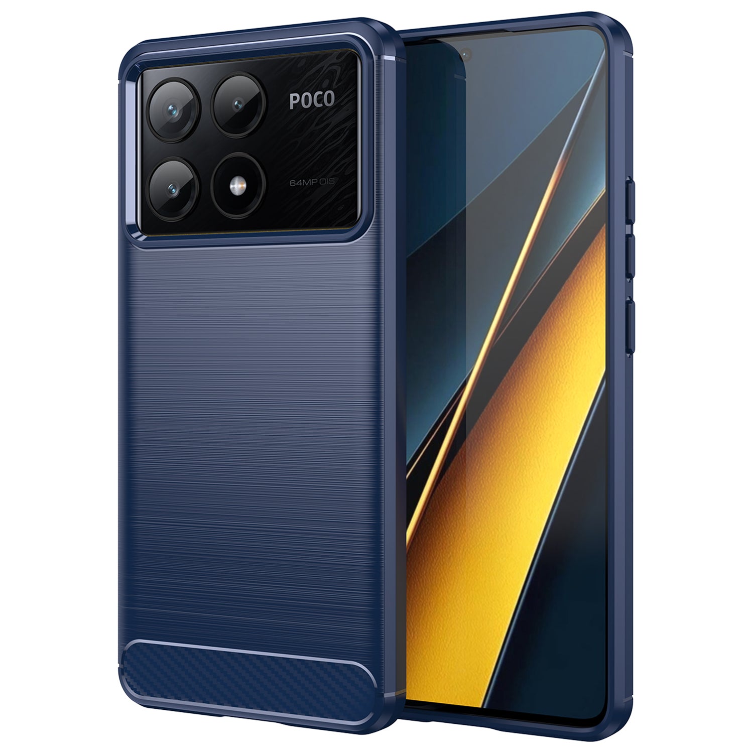 For Xiaomi Poco X6 Pro 5G / Redmi K70E 5G Case Carbon Fiber Texture Phone TPU Cover