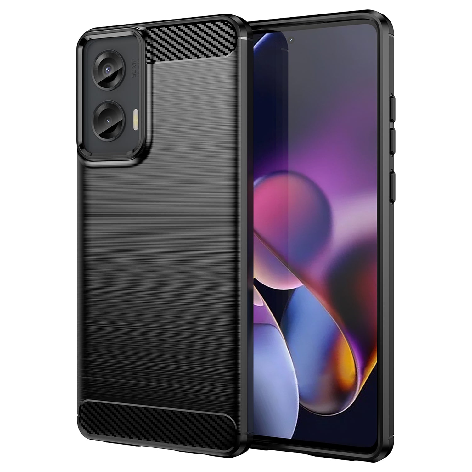 For Motorola Moto G Stylus 5G (2024) Case Carbon Fiber Texture Brushed TPU Cover