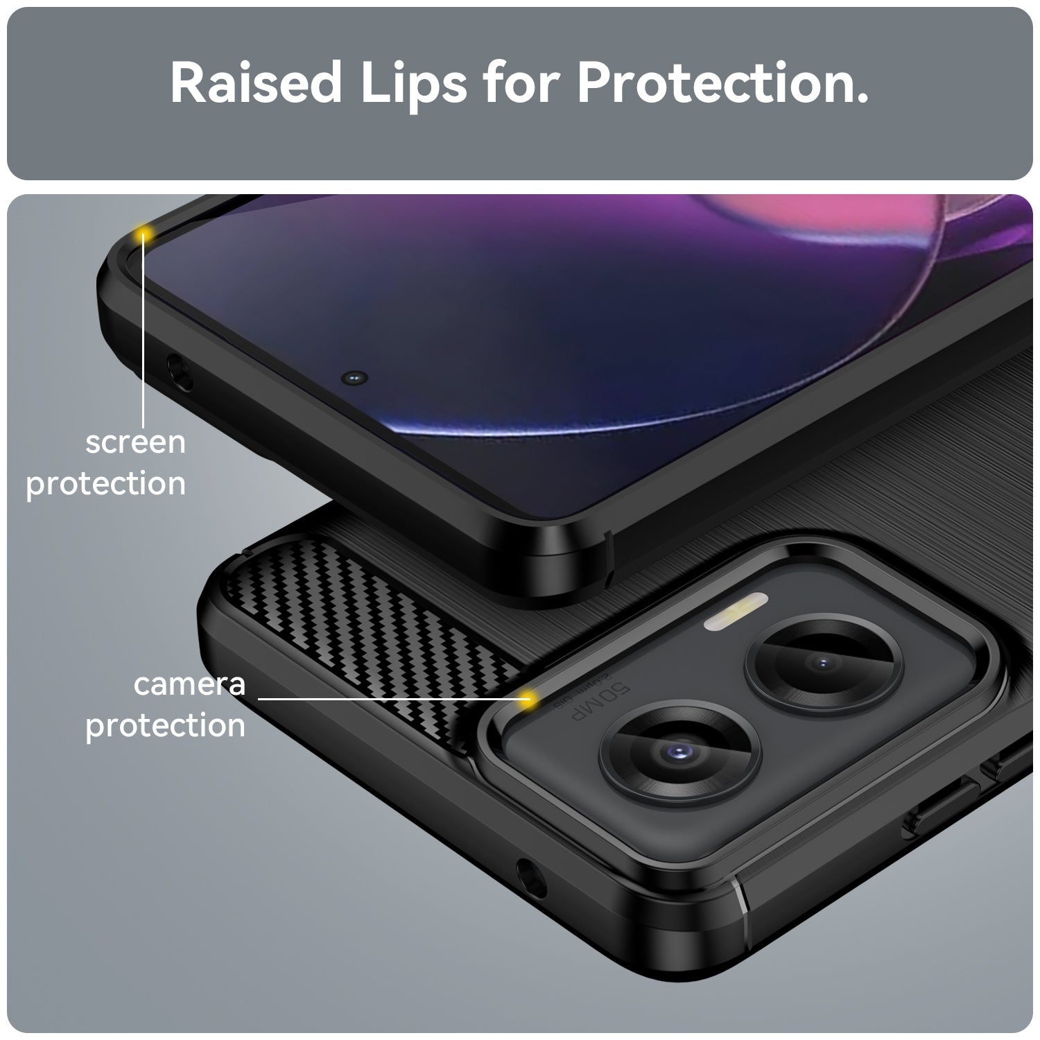 For Motorola Moto G Stylus 5G (2024) Case Carbon Fiber Texture Brushed TPU Cover