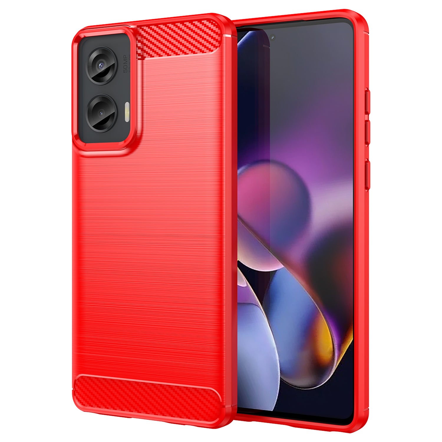 For Motorola Moto G Stylus 5G (2024) Case Carbon Fiber Texture Brushed TPU Cover