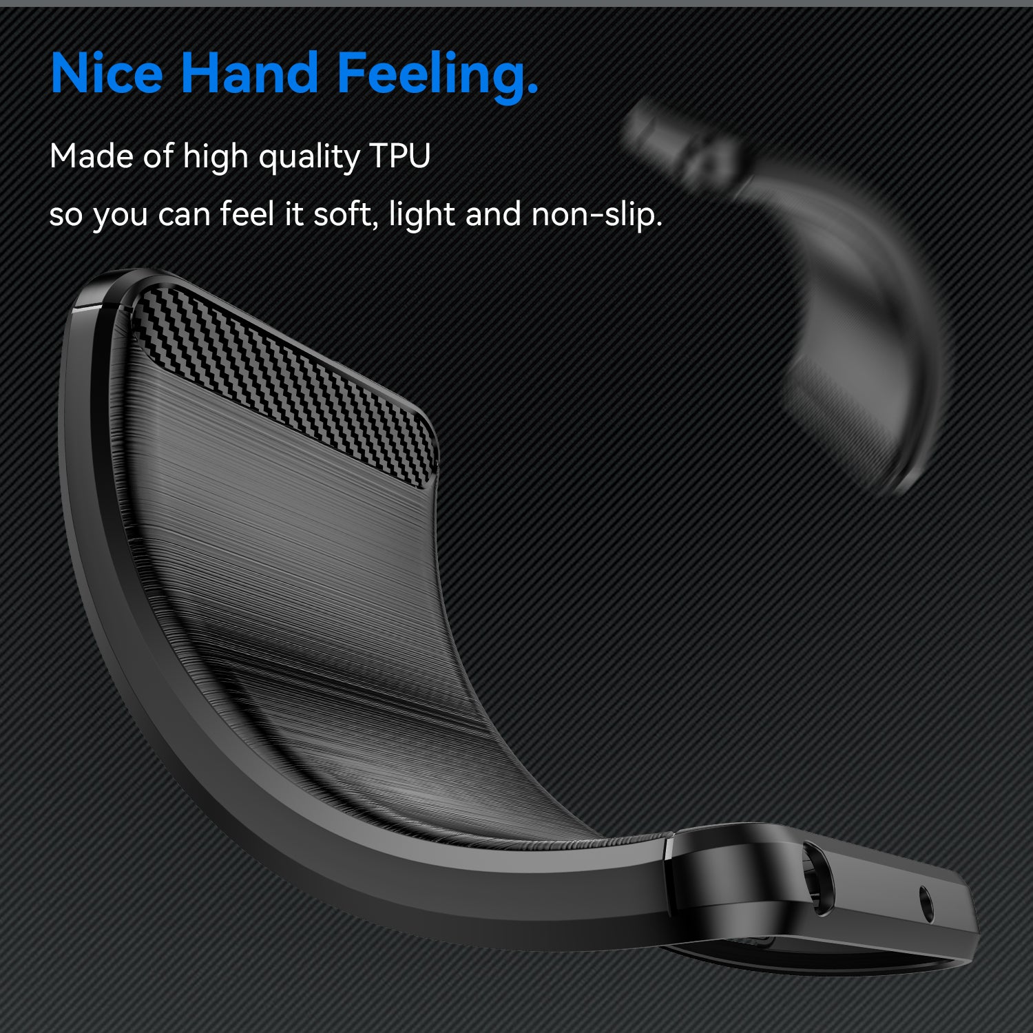For Huawei Pura 70 Case Brushed TPU Phone Back Cover Carbon Fiber Texture