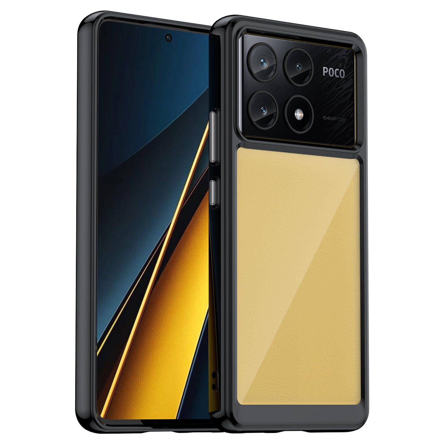 For Xiaomi Poco X6 Pro 5G / Redmi K70E 5G Case TPU Frame Clear Acrylic Back Cover