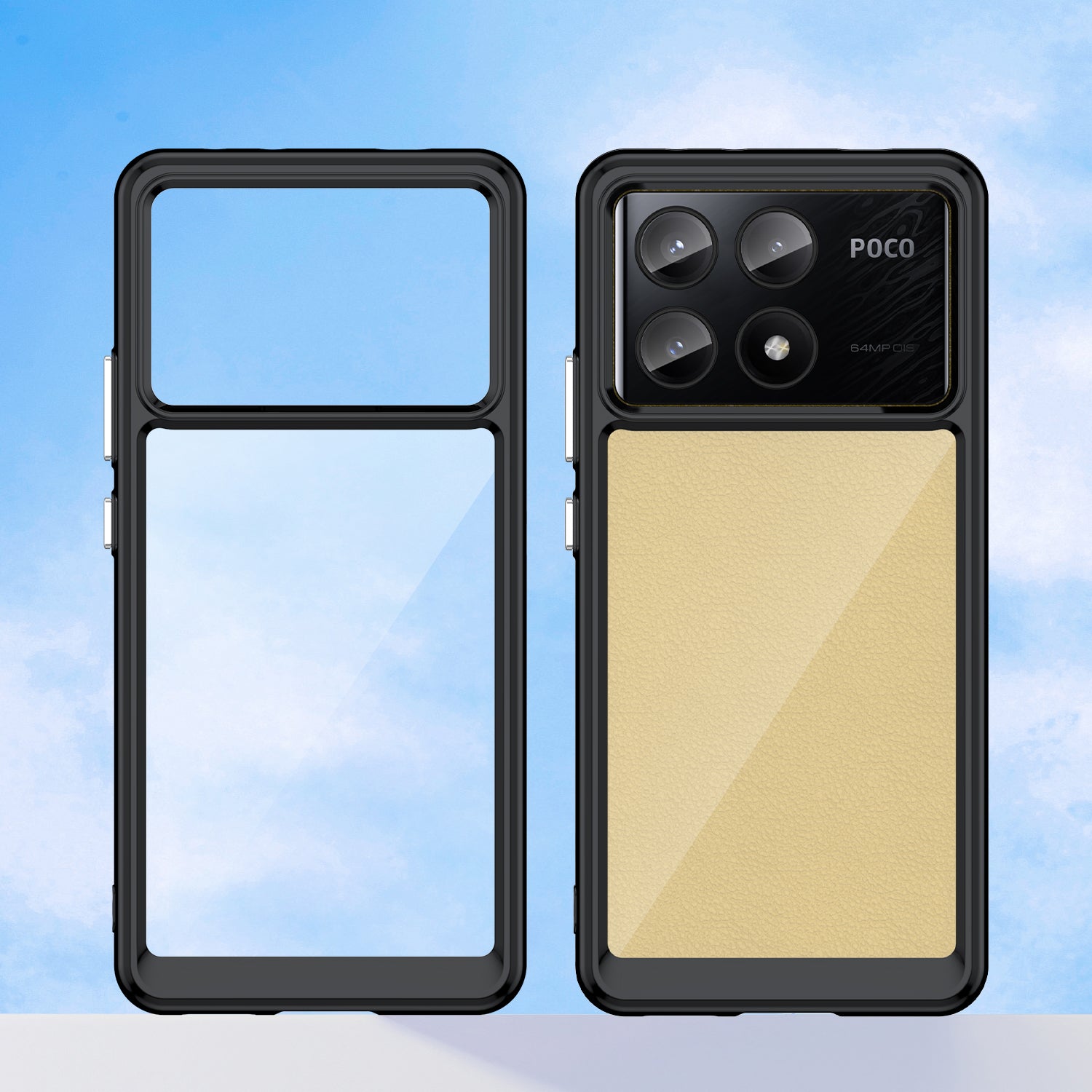 For Xiaomi Poco X6 Pro 5G / Redmi K70E 5G Case TPU Frame Clear Acrylic Back Cover