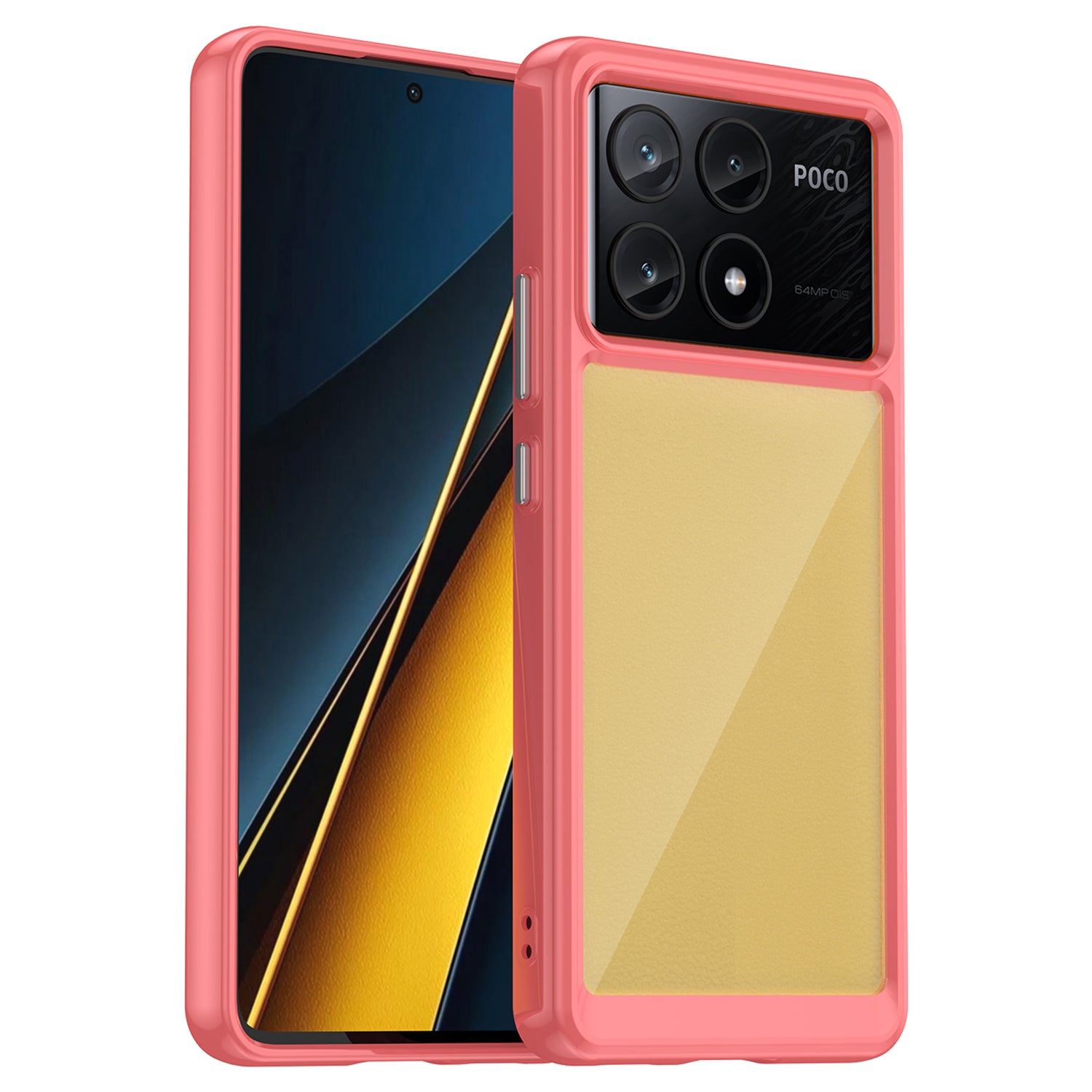 For Xiaomi Poco X6 Pro 5G / Redmi K70E 5G Case TPU Frame Clear Acrylic Back Cover