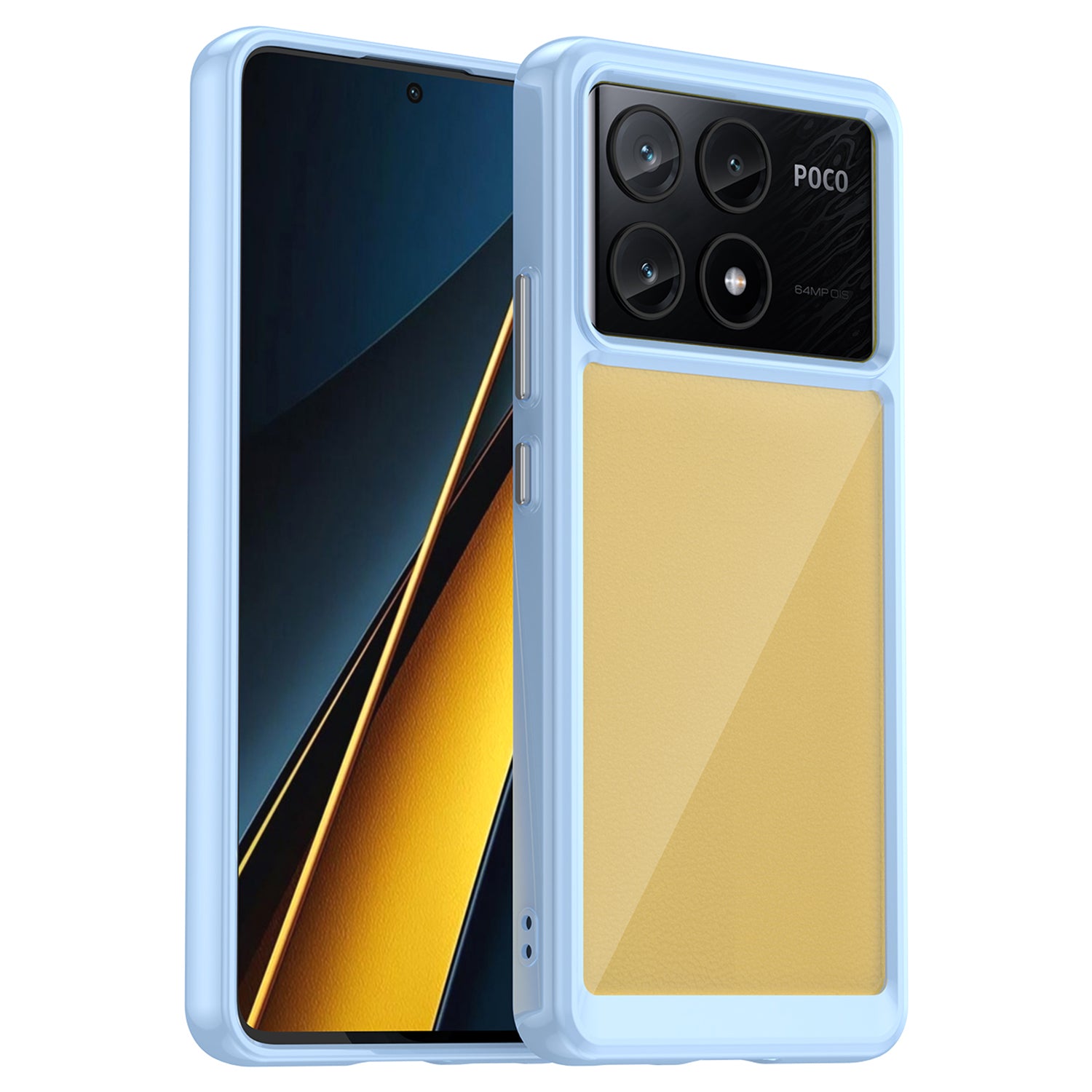 For Xiaomi Poco X6 Pro 5G / Redmi K70E 5G Case TPU Frame Clear Acrylic Back Cover