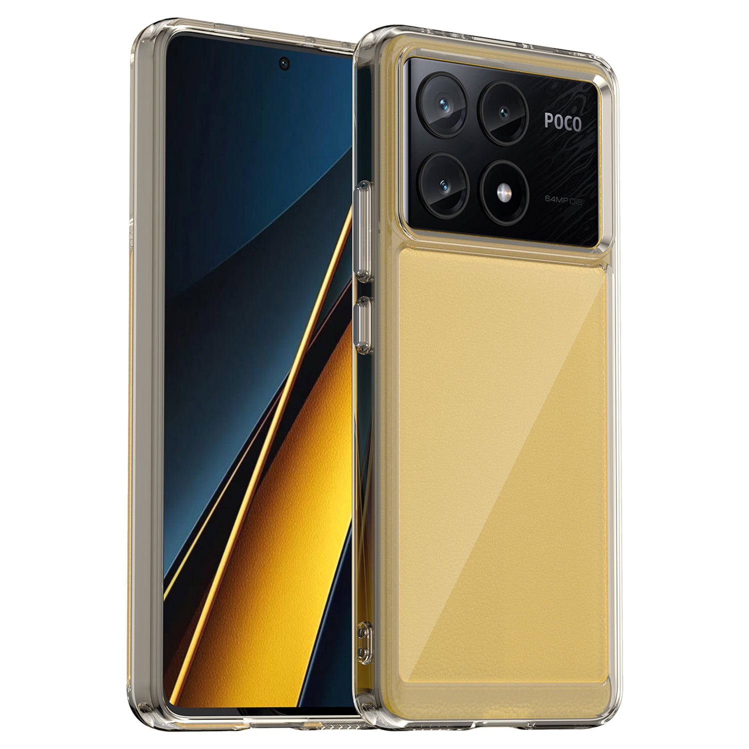 For Xiaomi Poco X6 Pro 5G / Redmi K70E 5G Case TPU Frame Clear Acrylic Back Cover