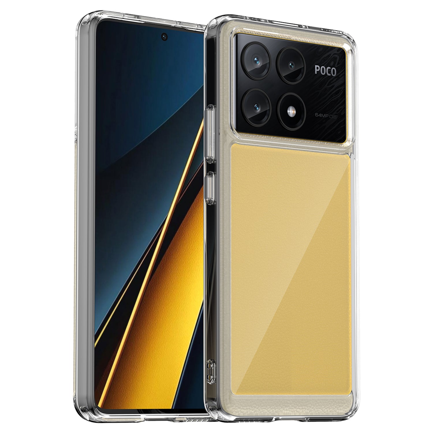 For Xiaomi Poco X6 Pro 5G / Redmi K70E 5G Case TPU Frame Clear Acrylic Back Cover