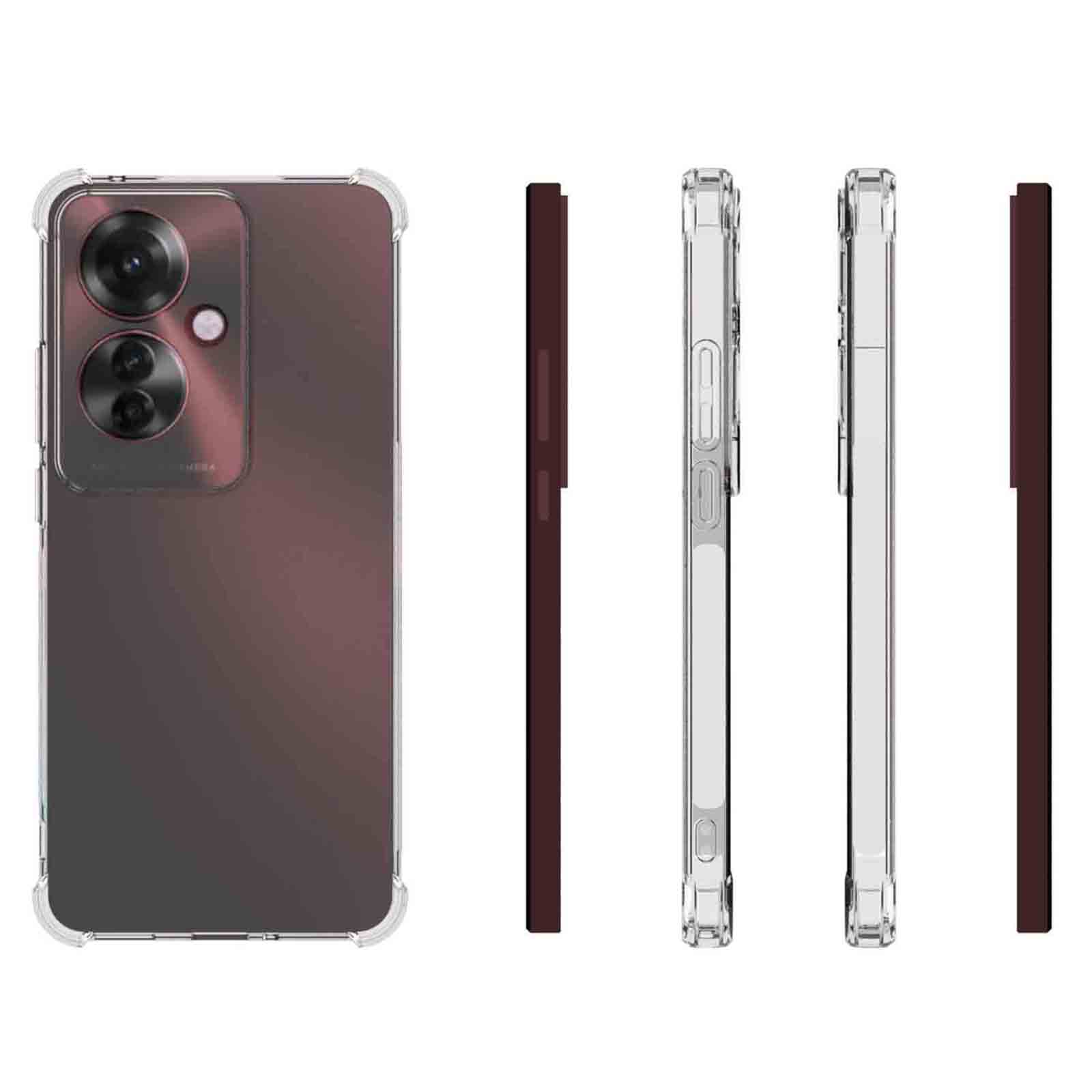IDEWEI For Oppo Reno11 F 5G Case Airbag Phone Cover Soft TPU Transparent Phone Shell