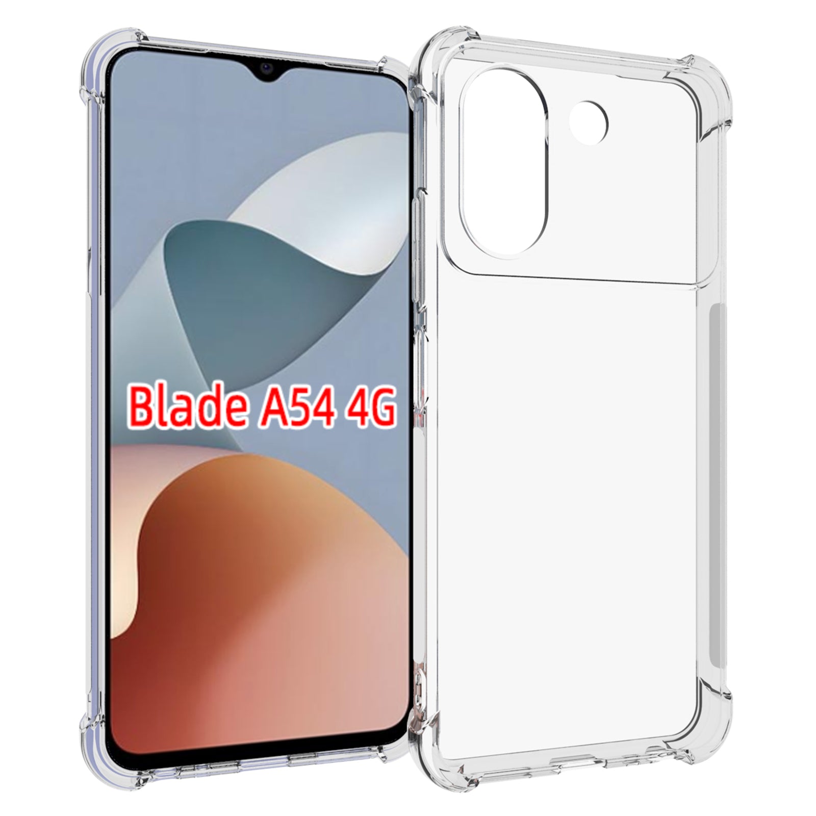 IDEWEI Phone Case For ZTE Blade A54 Soft TPU Transparent Phone Protector Airbag Phone Cover