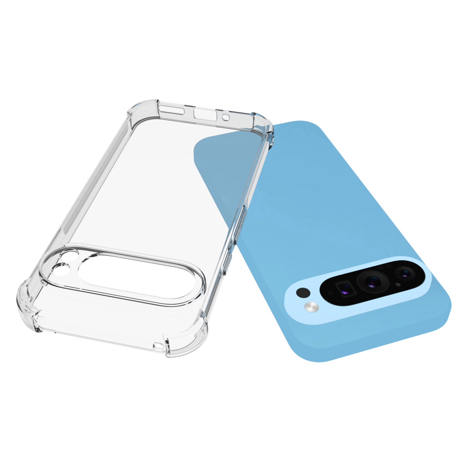 IDEWEI For Google Pixel 9 Clear Back Cover Soft TPU Phone Case Transparent Phone Shell