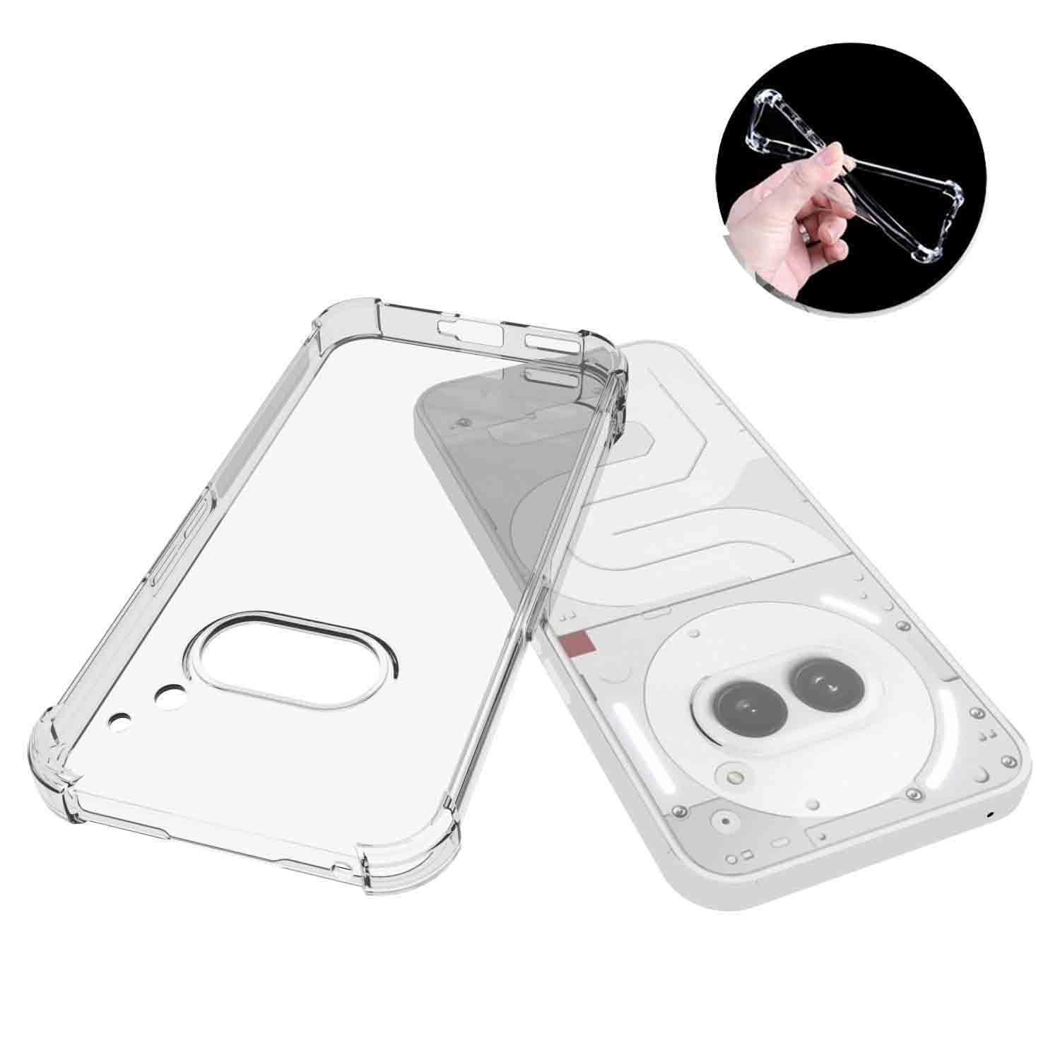 IDEWEI For Nothing Phone (2a) Soft TPU Back Case Four Corners Airbag Ultra Clear Phone Cover