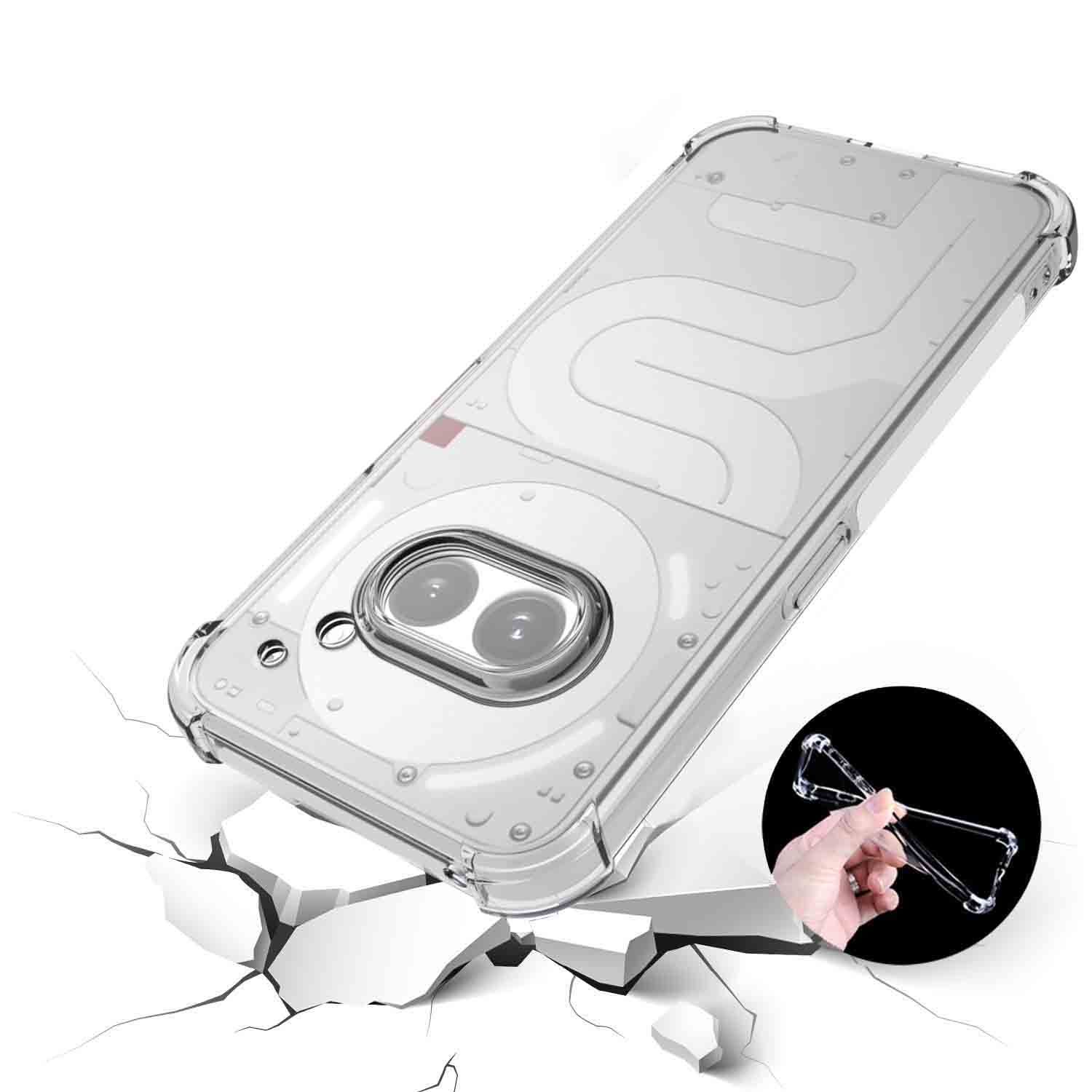 IDEWEI For Nothing Phone (2a) Soft TPU Back Case Four Corners Airbag Ultra Clear Phone Cover