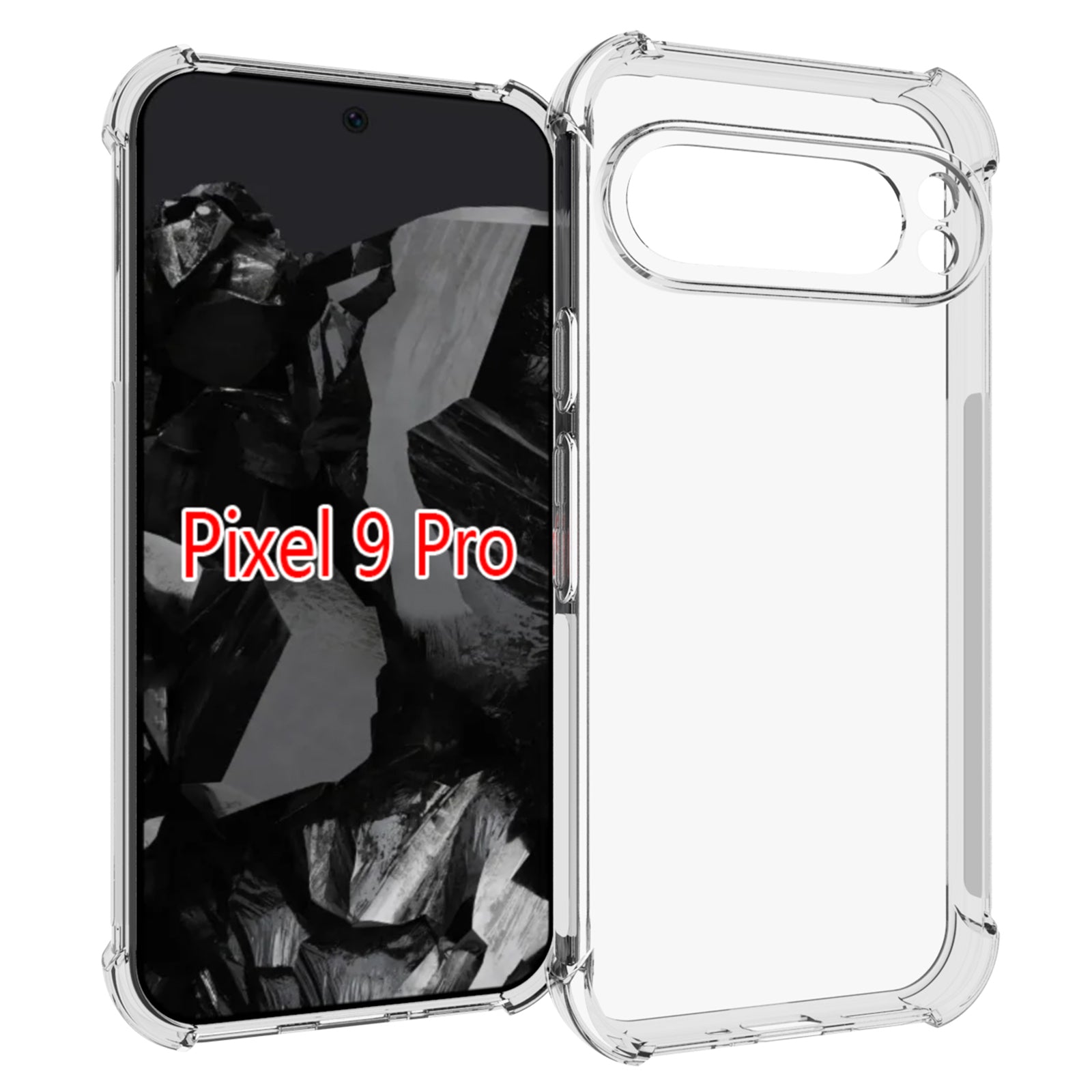 IDEWEI For Google Pixel 9 Pro Clear Case Four Corners Airbag Soft TPU Shockproof Phone Cover
