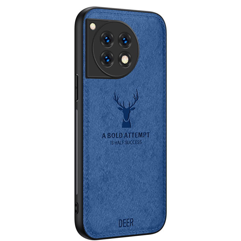 For OnePlus Ace 3 5G / 12R 5G Protective Case Deer Pattern PU Leather+PC+TPU Phone Cover