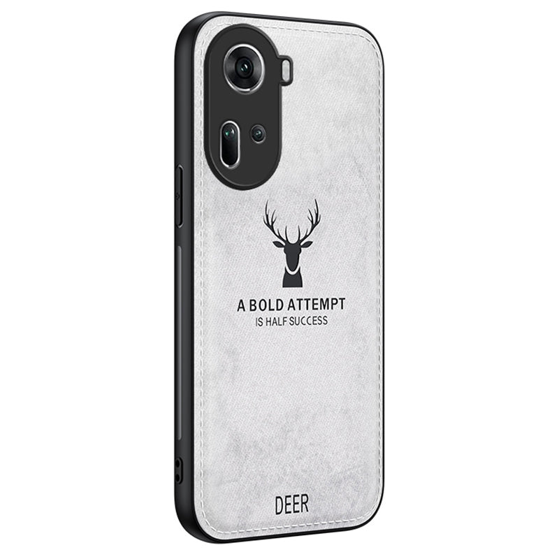 For Oppo Reno11 5G (Global) Case Deer Pattern PU+PC+TPU Anti-Drop Phone Case