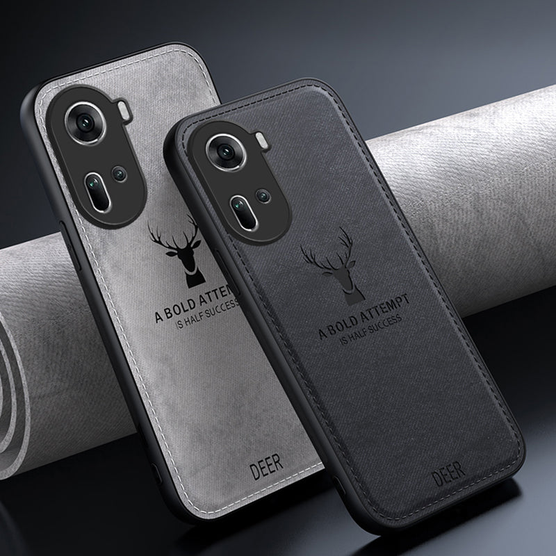 For Oppo Reno11 5G (Global) Case Deer Pattern PU+PC+TPU Anti-Drop Phone Case