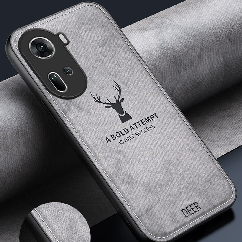 For Oppo Reno11 5G (Global) Case Deer Pattern PU+PC+TPU Anti-Drop Phone Case