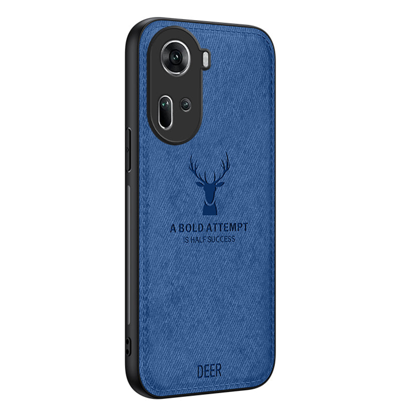 For Oppo Reno11 5G (Global) Case Deer Pattern PU+PC+TPU Anti-Drop Phone Case