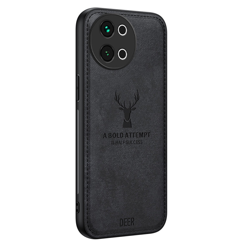 For vivo S18e 5G Shockproof Case Deer Pattern PU Leather+PC+TPU Phone Cover